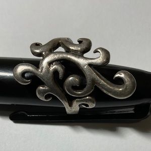 Sterling Silver Vintage Filigree Floral Design and Adjustable